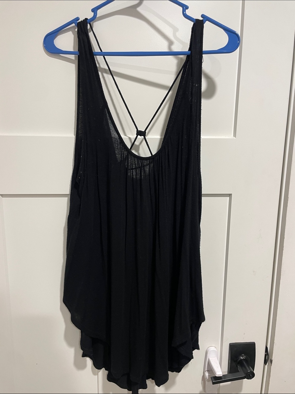 Lush Black Strappy Tank Top
